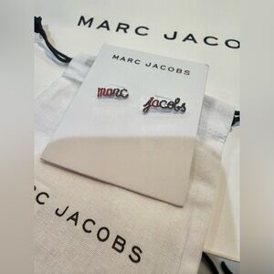 🩶 NWT! Authentic Marc Jacobs earrings + dust bag - silver tone earrings